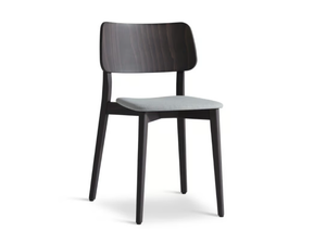 TULA 319 - Stackable beech chair with integrated cushion _ Origins 1971